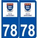 78 Louveciennes logo autocollant plaque stickers ville