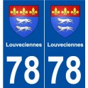 78 Louveciennes blason autocollant plaque stickers ville