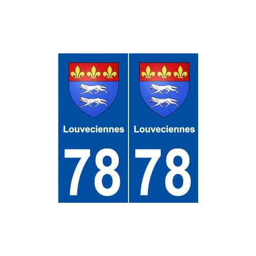 78 Louveciennes blason autocollant plaque stickers ville