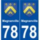 78 Magnanville logo autocollant plaque stickers ville