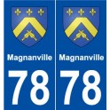 78 Magnanville logo autocollant plaque stickers ville