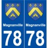 78 Magnanville logo autocollant plaque stickers ville