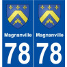 78 Magnanville logo autocollant plaque stickers ville