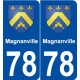 78 Magnanville logo autocollant plaque stickers ville