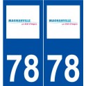 78 Magnanville  blason autocollant plaque stickers ville