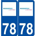 78 Magnanville  blason autocollant plaque stickers ville