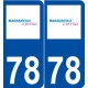 78 Magnanville  blason autocollant plaque stickers ville