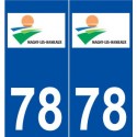 78 Magny-les-Hameaux logo autocollant plaque stickers ville