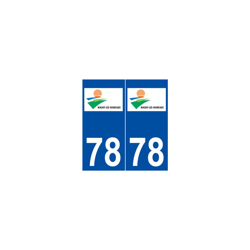 78 Magny-les-Hameaux logo autocollant plaque stickers ville