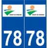 78 Magny-les-Hameaux logo autocollant plaque stickers ville