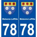 78 Maisons-Laffitte blason autocollant plaque stickers ville