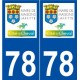 78 Maisons-Laffitte logo autocollant plaque stickers ville