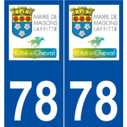 78 Maisons-Laffitte logo autocollant plaque stickers ville