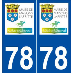 78 Maisons-Laffitte logo autocollant plaque stickers ville