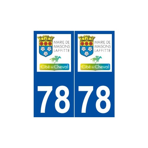 78 Maisons-Laffitte logo autocollant plaque stickers ville