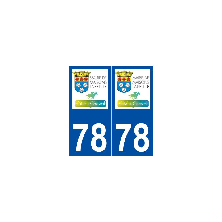 78 Maisons-Laffitte logo autocollant plaque stickers ville