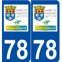 78 Maisons-Laffitte logo autocollant plaque stickers ville