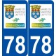 78 Maisons-Laffitte logo autocollant plaque stickers ville