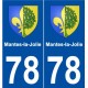 78 Mantes-la-Jolie blason autocollant plaque stickers ville