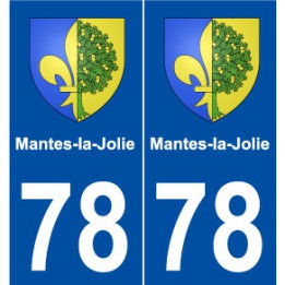 78 Mantes-la-Jolie blason autocollant plaque stickers ville