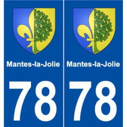 78 Mantes-la-Jolie blason autocollant plaque stickers ville