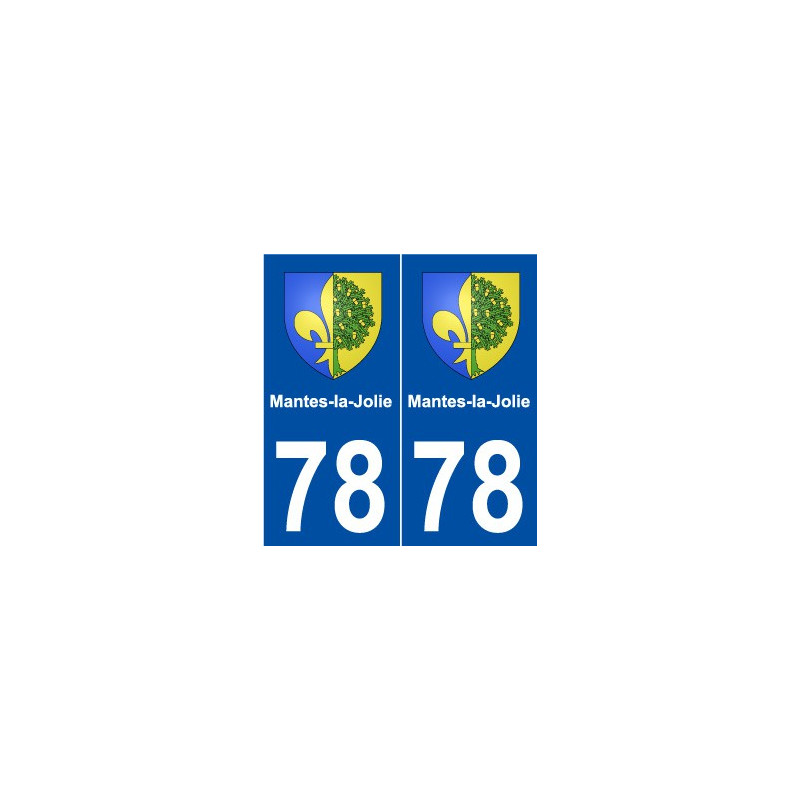 78 Mantes-la-Jolie blason autocollant plaque stickers ville