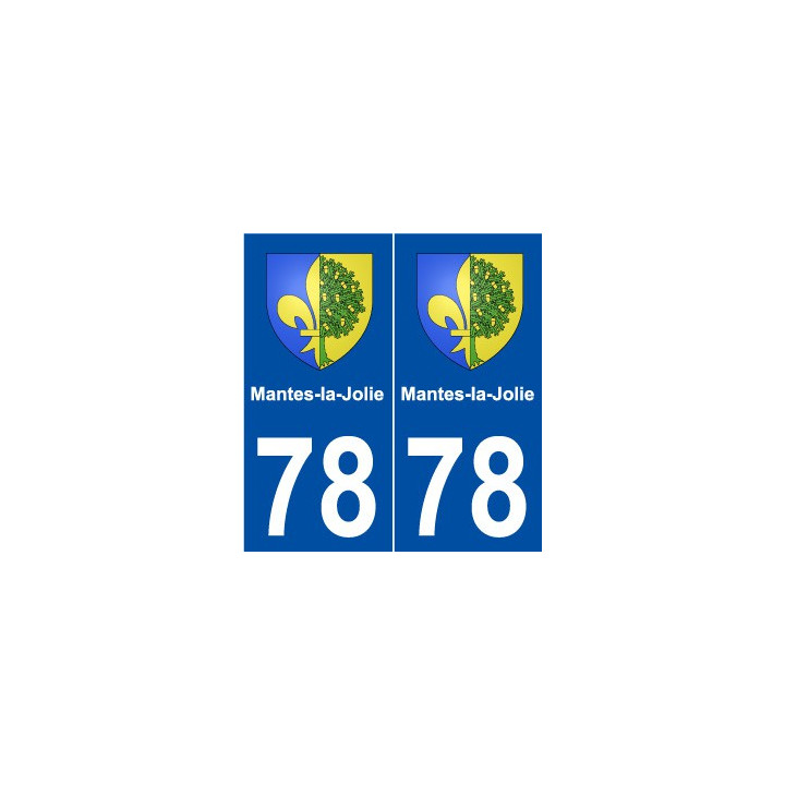 78 Mantes-la-Jolie blason autocollant plaque stickers ville