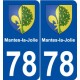 78 Mantes-la-Jolie blason autocollant plaque stickers ville