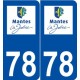 78 Mantes-la-Jolie logo autocollant plaque stickers ville