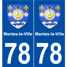 78 Mantes-la-Ville blason autocollant plaque stickers ville