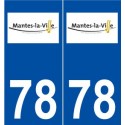 78 Mantes-la-Ville logo autocollant plaque stickers ville