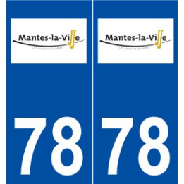 78 Mantes-la-Ville logo autocollant plaque stickers ville