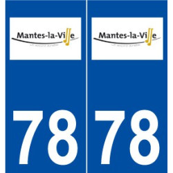 78 Mantes-la-Ville logo autocollant plaque stickers ville