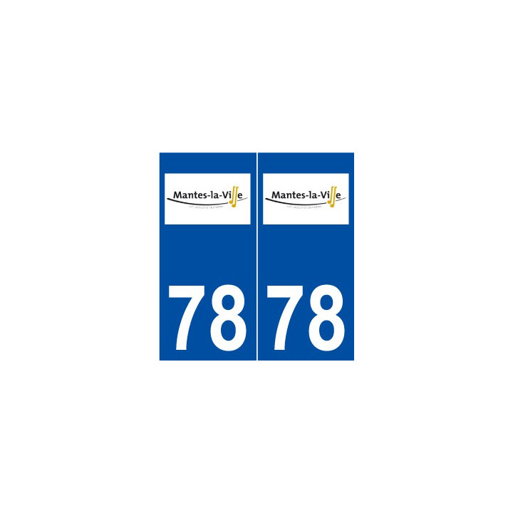 78 Mantes-la-Ville logo autocollant plaque stickers ville