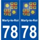 78 Marly-le-Roi blason autocollant plaque stickers ville