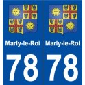 78 Marly-le-Roi blason autocollant plaque stickers ville