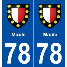 78 Maule blason autocollant plaque stickers ville