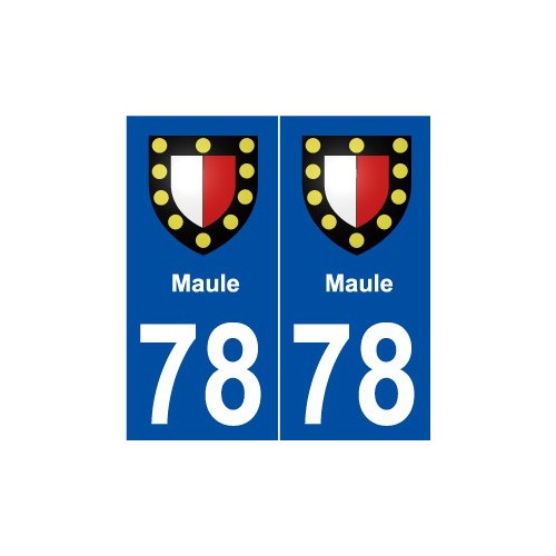 78 Maule blason autocollant plaque stickers ville