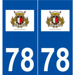 78 Maule logo autocollant plaque stickers ville