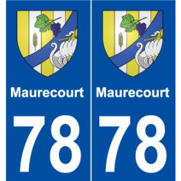 78 Maurecourt blason autocollant plaque stickers ville