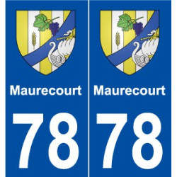 78 Maurecourt blason autocollant plaque stickers ville