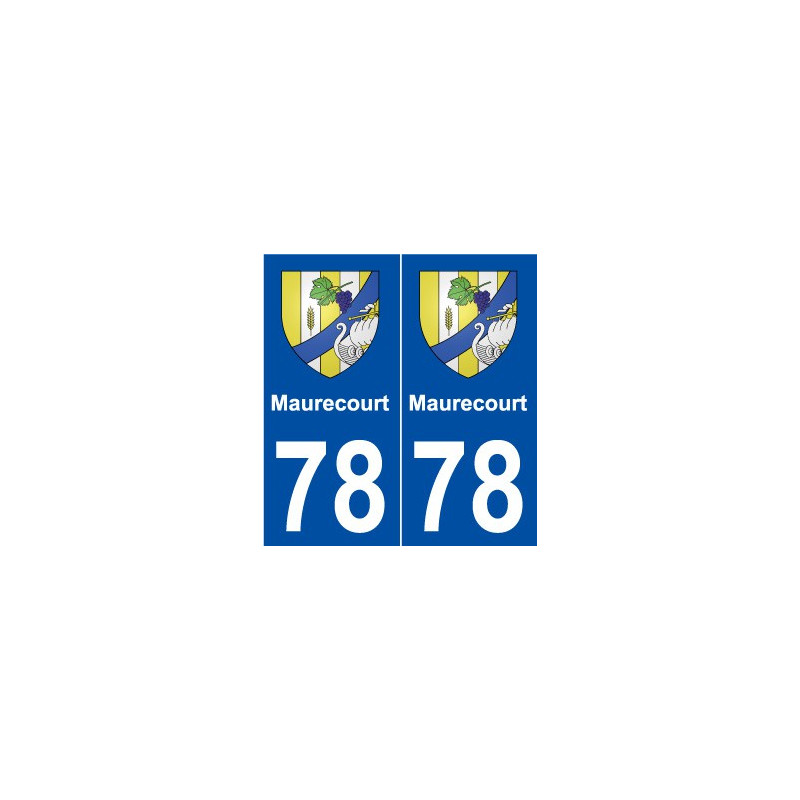 78 Maurecourt blason autocollant plaque stickers ville
