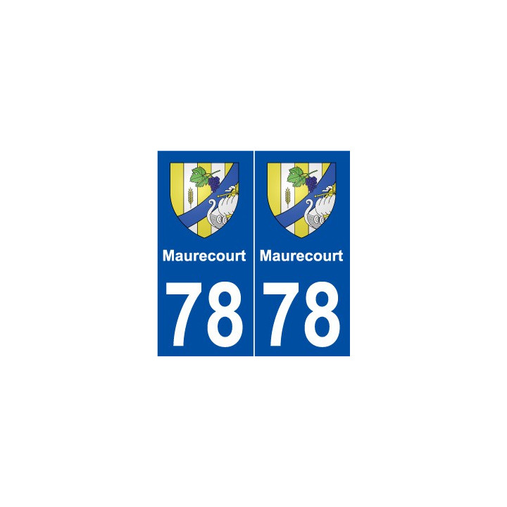 78 Maurecourt blason autocollant plaque stickers ville