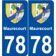 78 Maurecourt blason autocollant plaque stickers ville
