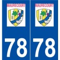 78 Maurecourt logo autocollant plaque stickers ville