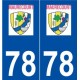 78 Maurecourt logo autocollant plaque stickers ville
