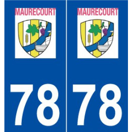 78 Maurecourt logo autocollant plaque stickers ville