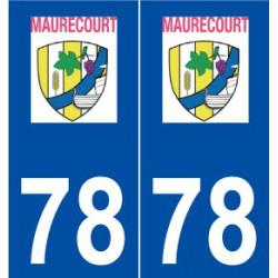 78 Maurecourt logo autocollant plaque stickers ville