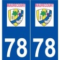 78 Maurecourt logo autocollant plaque stickers ville