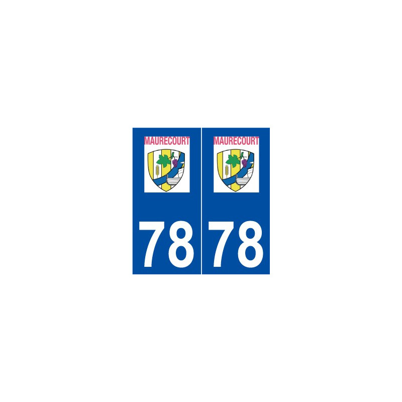 78 Maurecourt logo autocollant plaque stickers ville